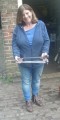 Sarah with her hinges. 1 day blacksmith course