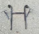 Liz's boot scrapers and Derek's bulls head made on a shared one day, one-to-one blacksmith course